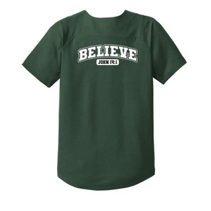 Believe Youth Christian Full-Button Jersey - ClaimedbyGodDesigns