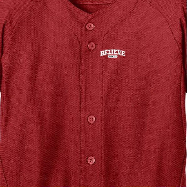 Believe Youth Christian Full-Button Jersey - ClaimedbyGodDesigns
