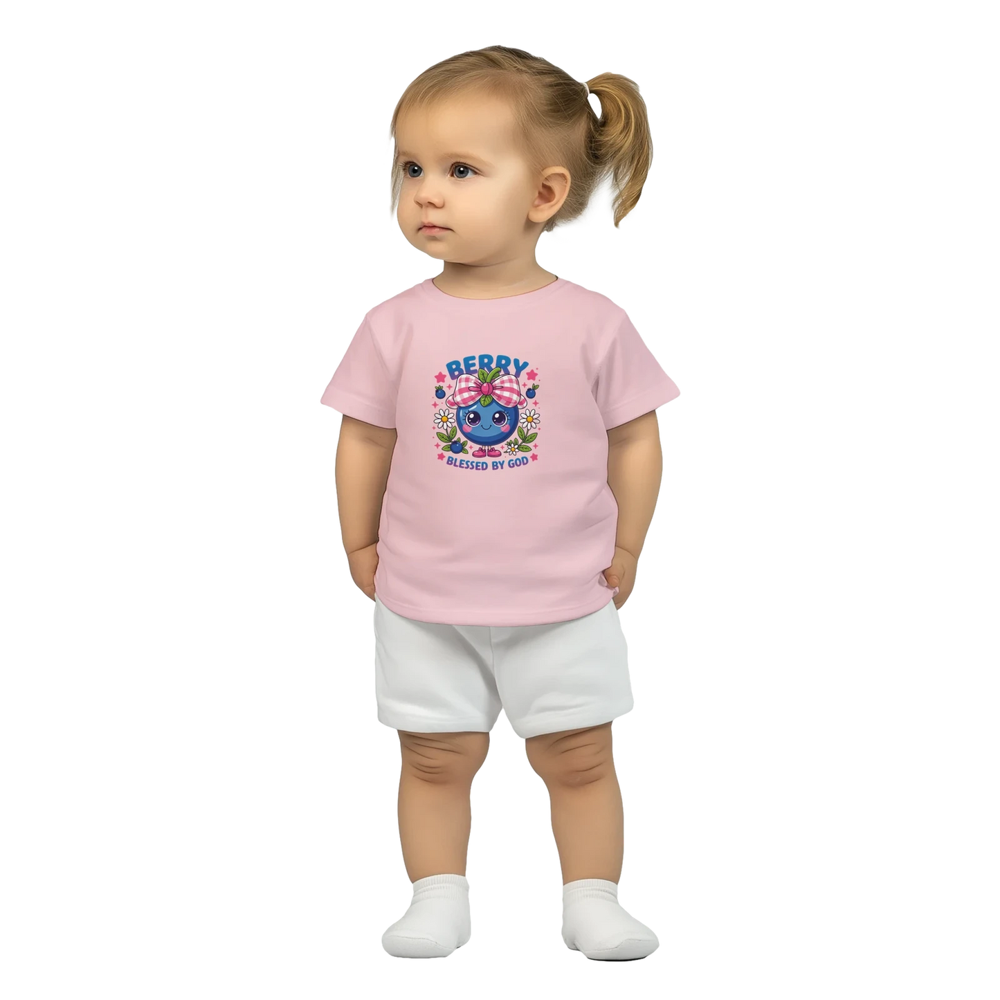 Berry Blessed Christian Baby Crewneck T-shirt - ClaimedbyGodDesigns