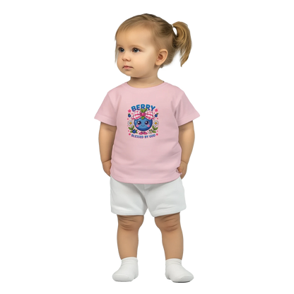 Berry Blessed Christian Baby Crewneck T-shirt - ClaimedbyGodDesigns