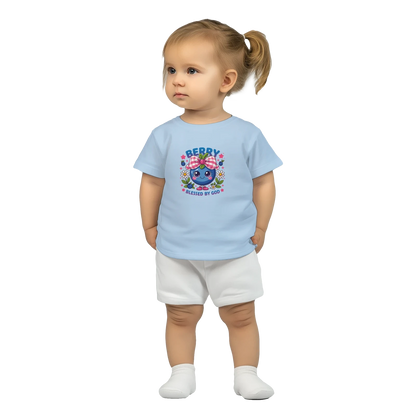 Berry Blessed Christian Baby Crewneck T-shirt - ClaimedbyGodDesigns