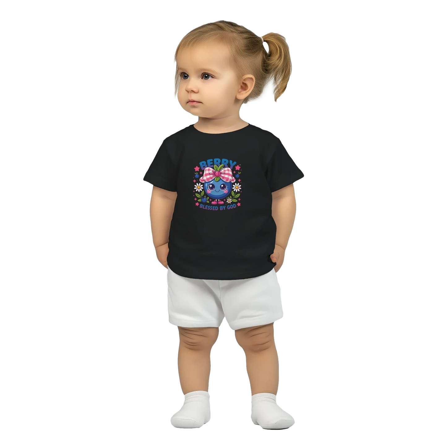 Berry Blessed Christian Baby Crewneck T-shirt - ClaimedbyGodDesigns