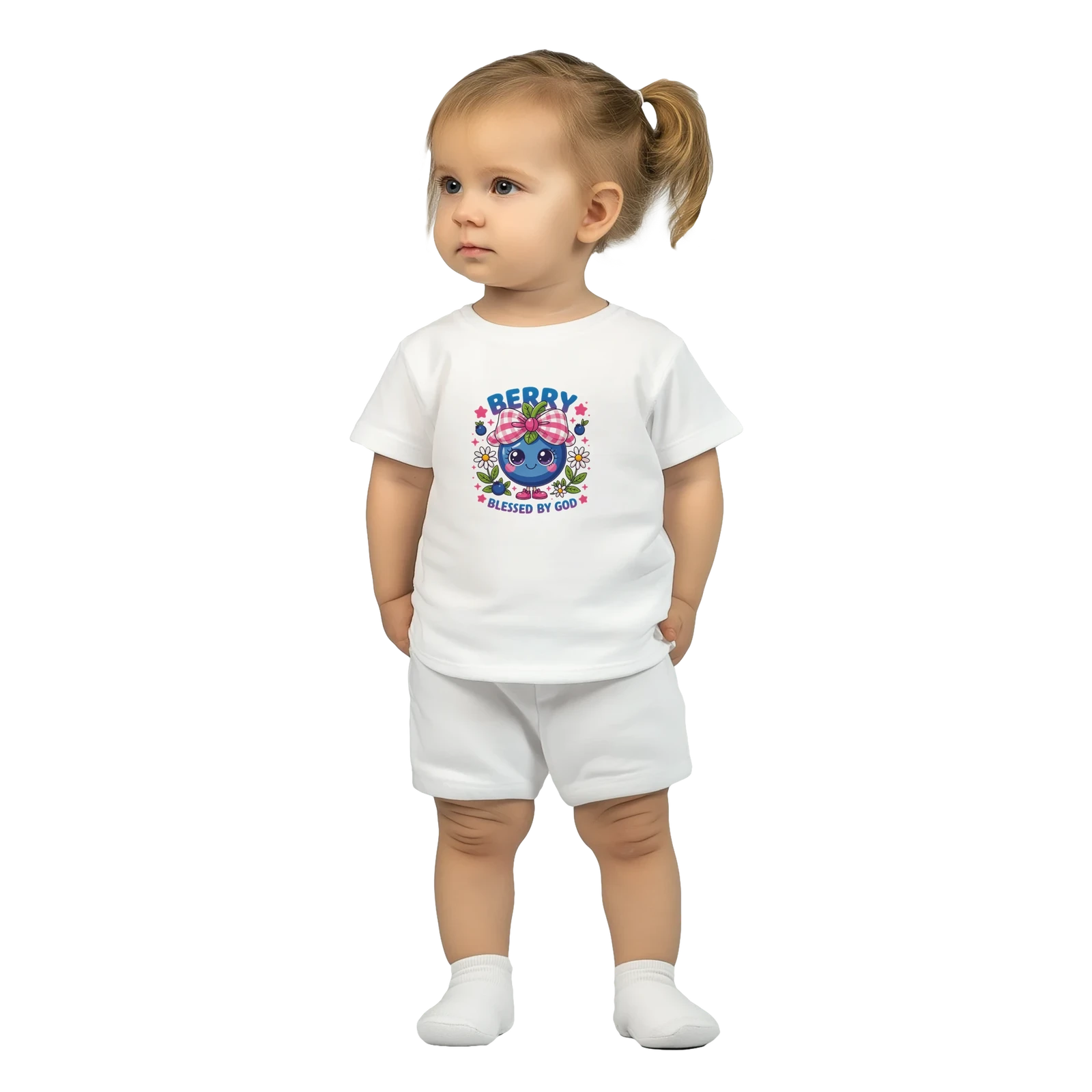 Berry Blessed Christian Baby Crewneck T-shirt - ClaimedbyGodDesigns