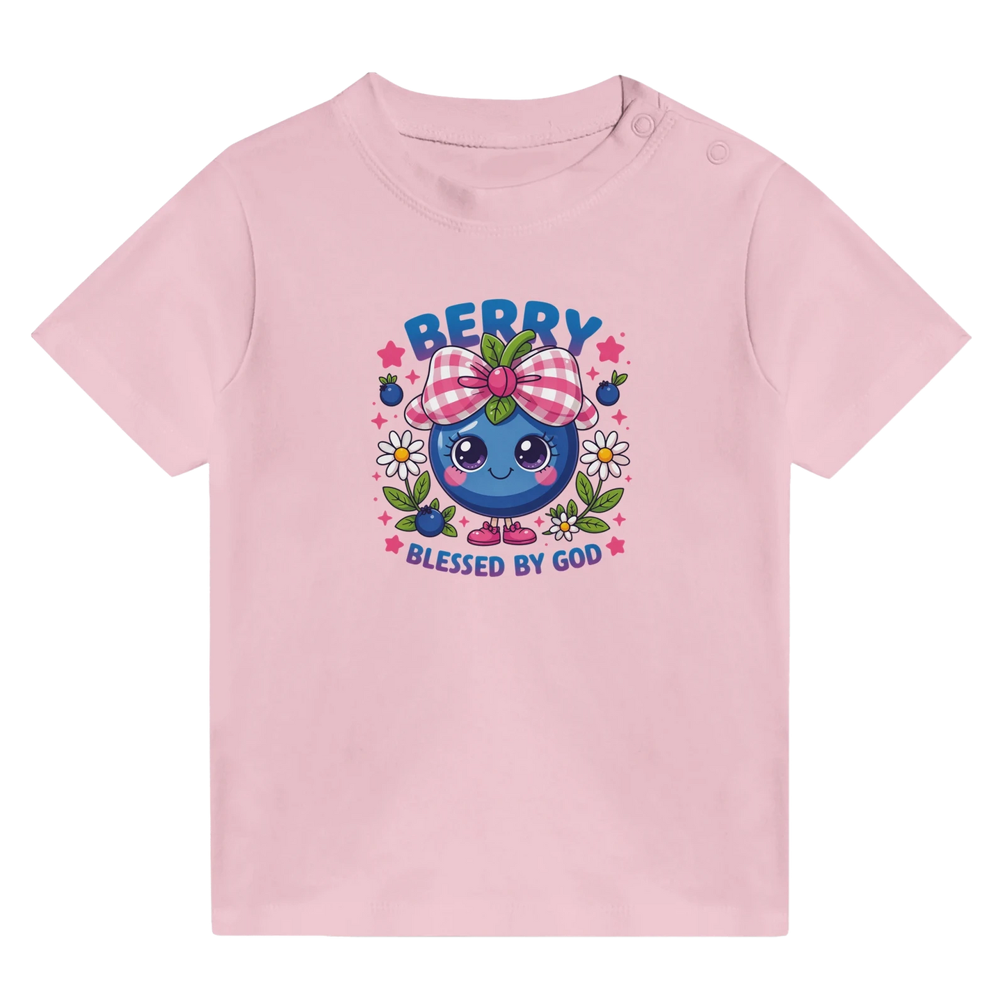 Berry Blessed Christian Baby Crewneck T-shirt - ClaimedbyGodDesigns