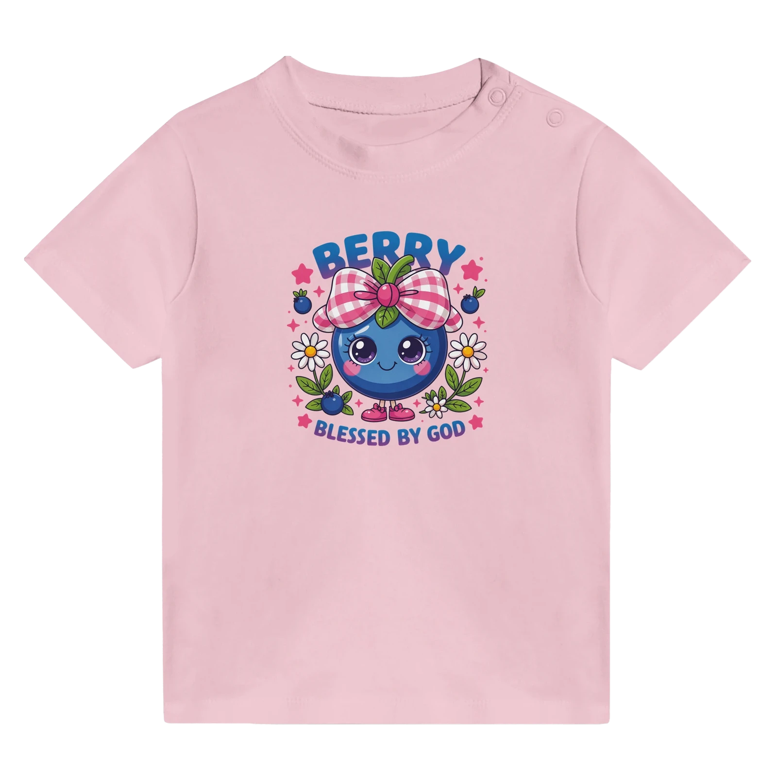 Berry Blessed Christian Baby Crewneck T-shirt - ClaimedbyGodDesigns