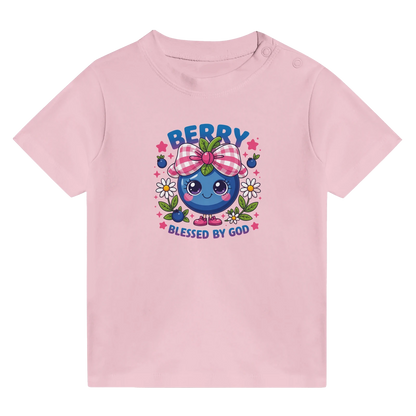 Berry Blessed Christian Baby Crewneck T-shirt - ClaimedbyGodDesigns