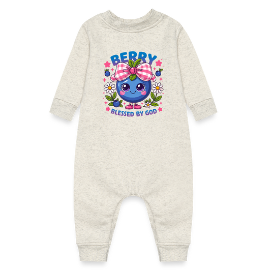 Berry Blessed Christian Baby Fleece Onesie - ClaimedbyGodDesigns