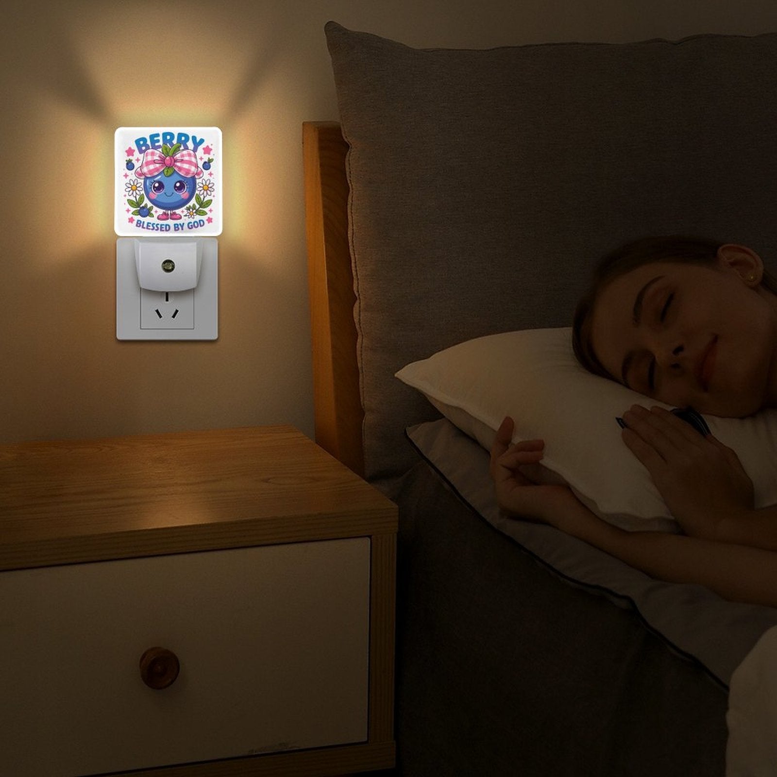 Berry Blessed Christian Night Light for Kids - ClaimedbyGodDesigns