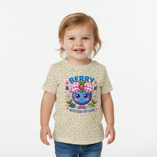 Berry Blessed Christian Toddler Fine Jersey T-Shirt - ClaimedbyGodDesigns