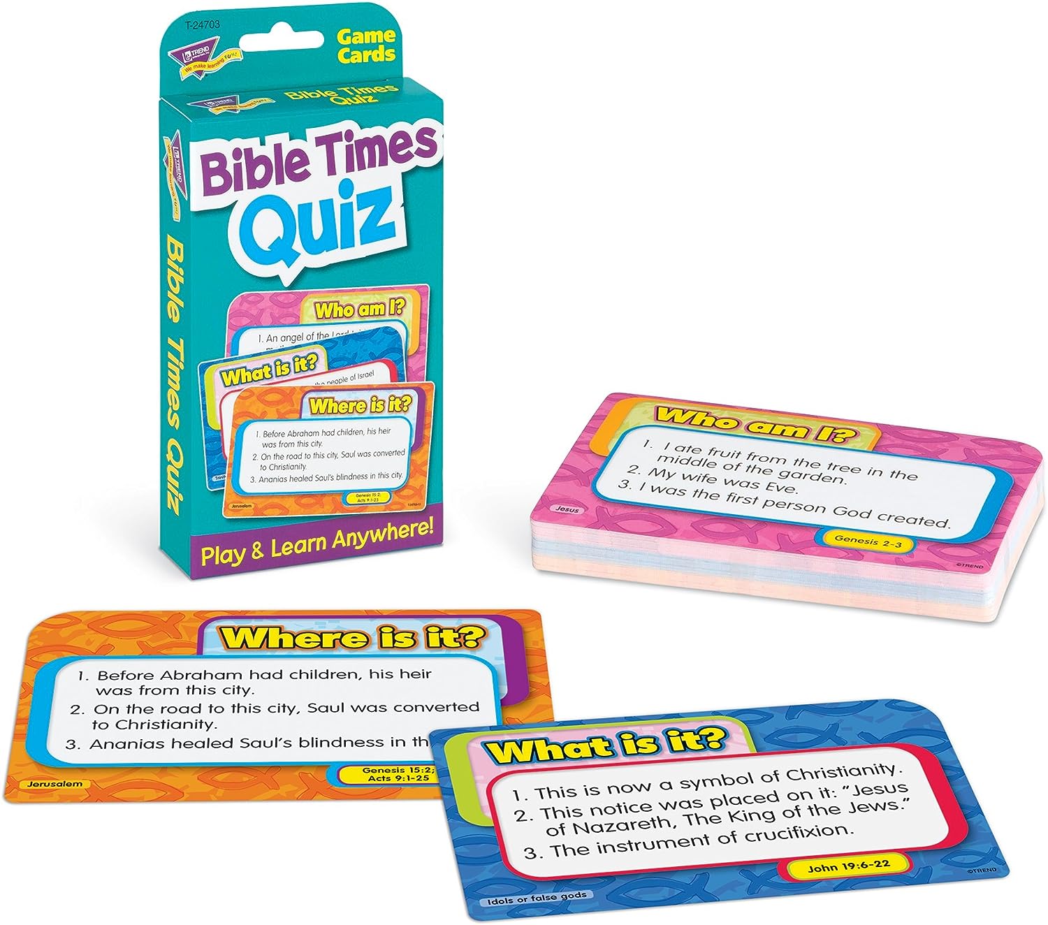 Bible Times Quiz Challenge Cards - ClaimedbyGodDesigns