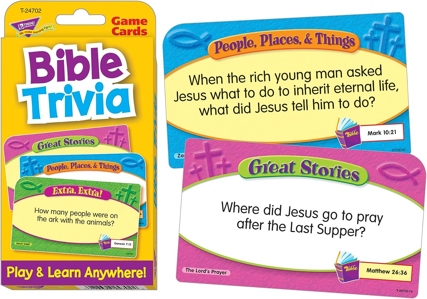 Bible Trivia Flash Cards - ClaimedbyGodDesigns