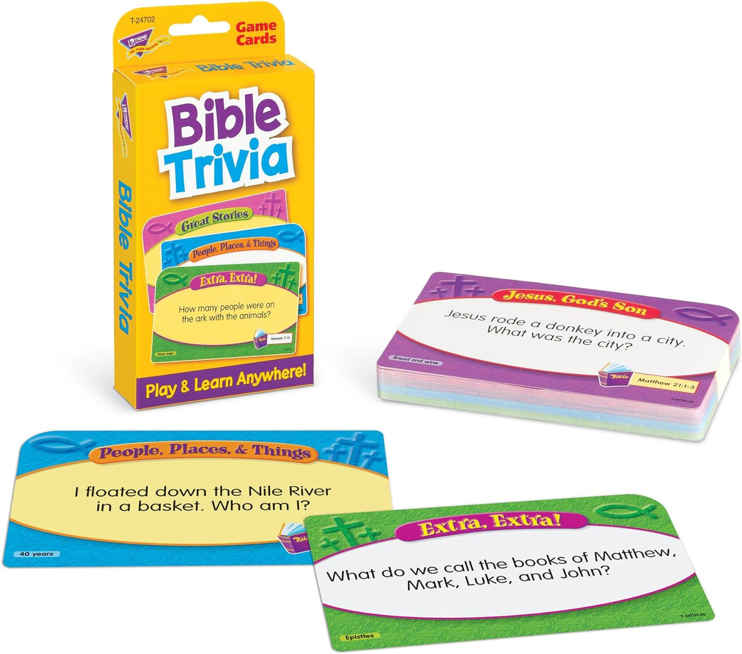 Bible Trivia Flash Cards - ClaimedbyGodDesigns