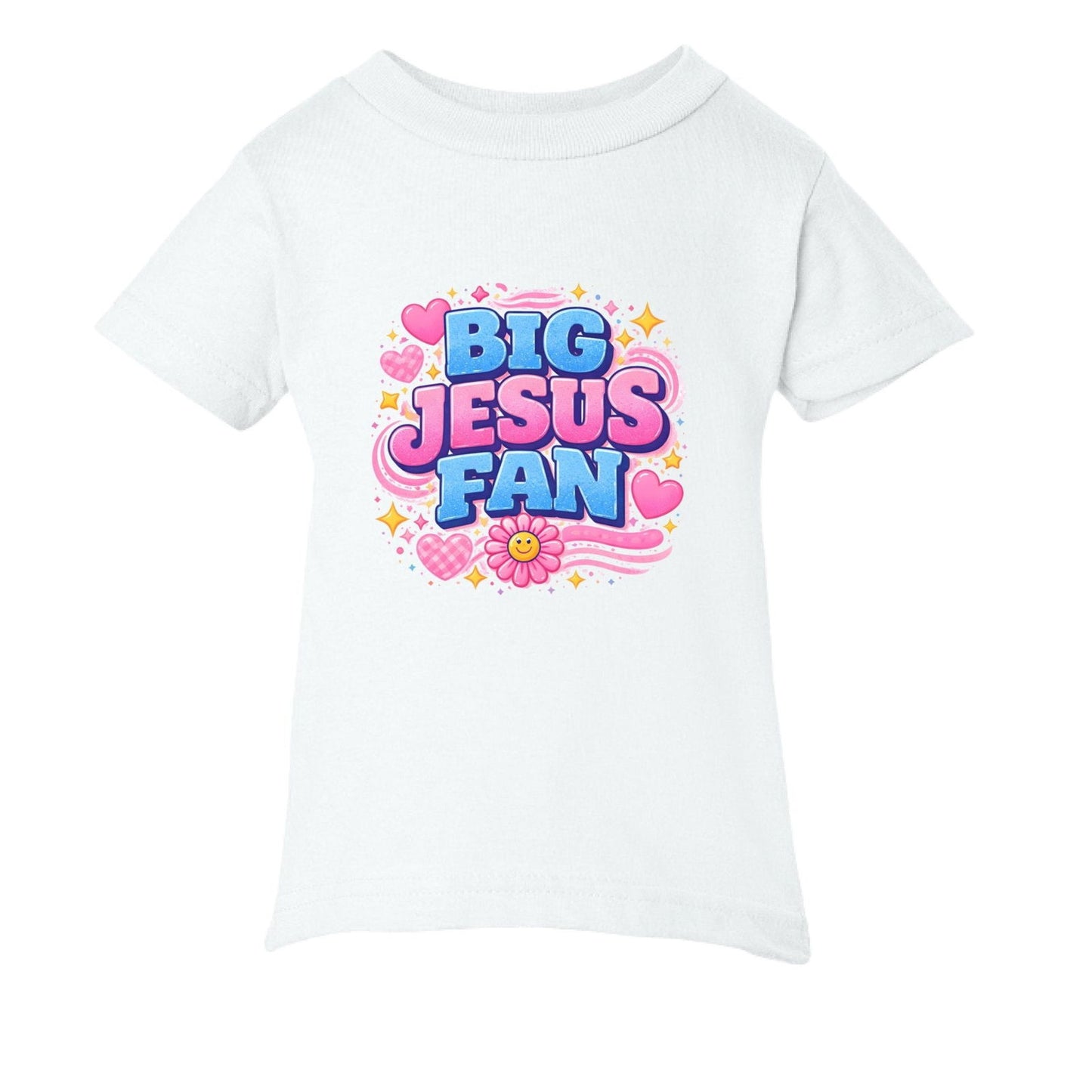 Big Jesus Fan Baby Christian T-shirt - ClaimedbyGodDesigns