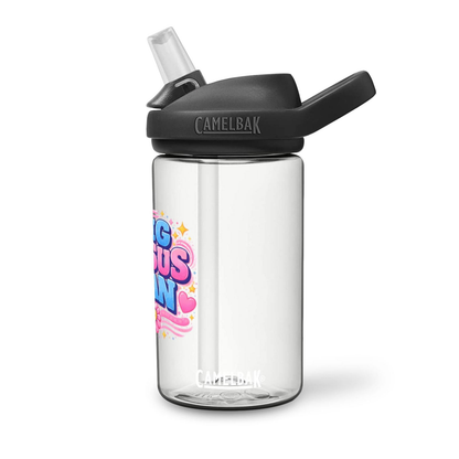 Big Jesus Fan Christian Kids Water Bottle - ClaimedbyGodDesigns