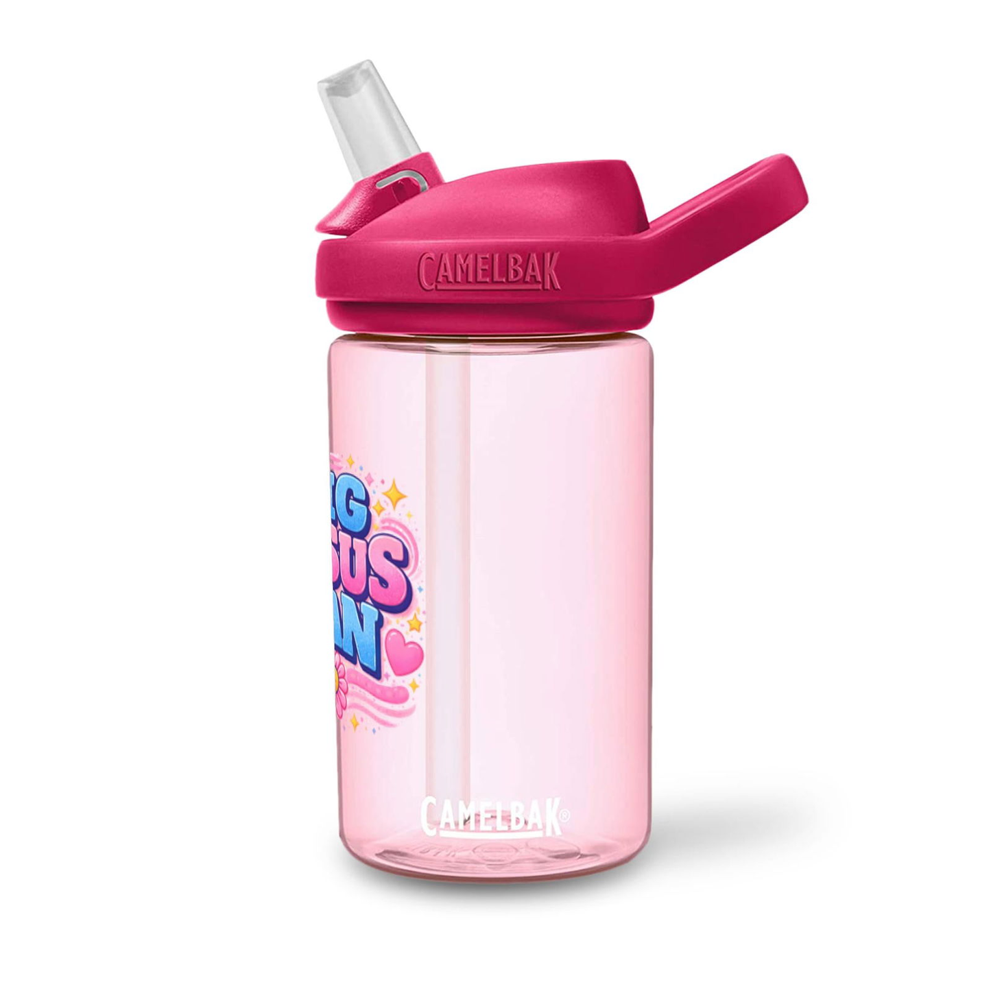 Big Jesus Fan Christian Kids Water Bottle - ClaimedbyGodDesigns