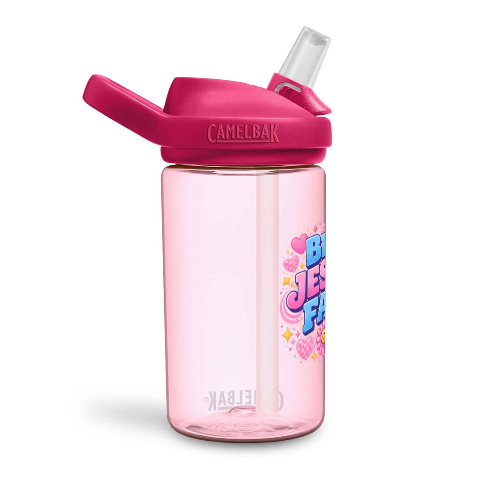 Big Jesus Fan Christian Kids Water Bottle - ClaimedbyGodDesigns