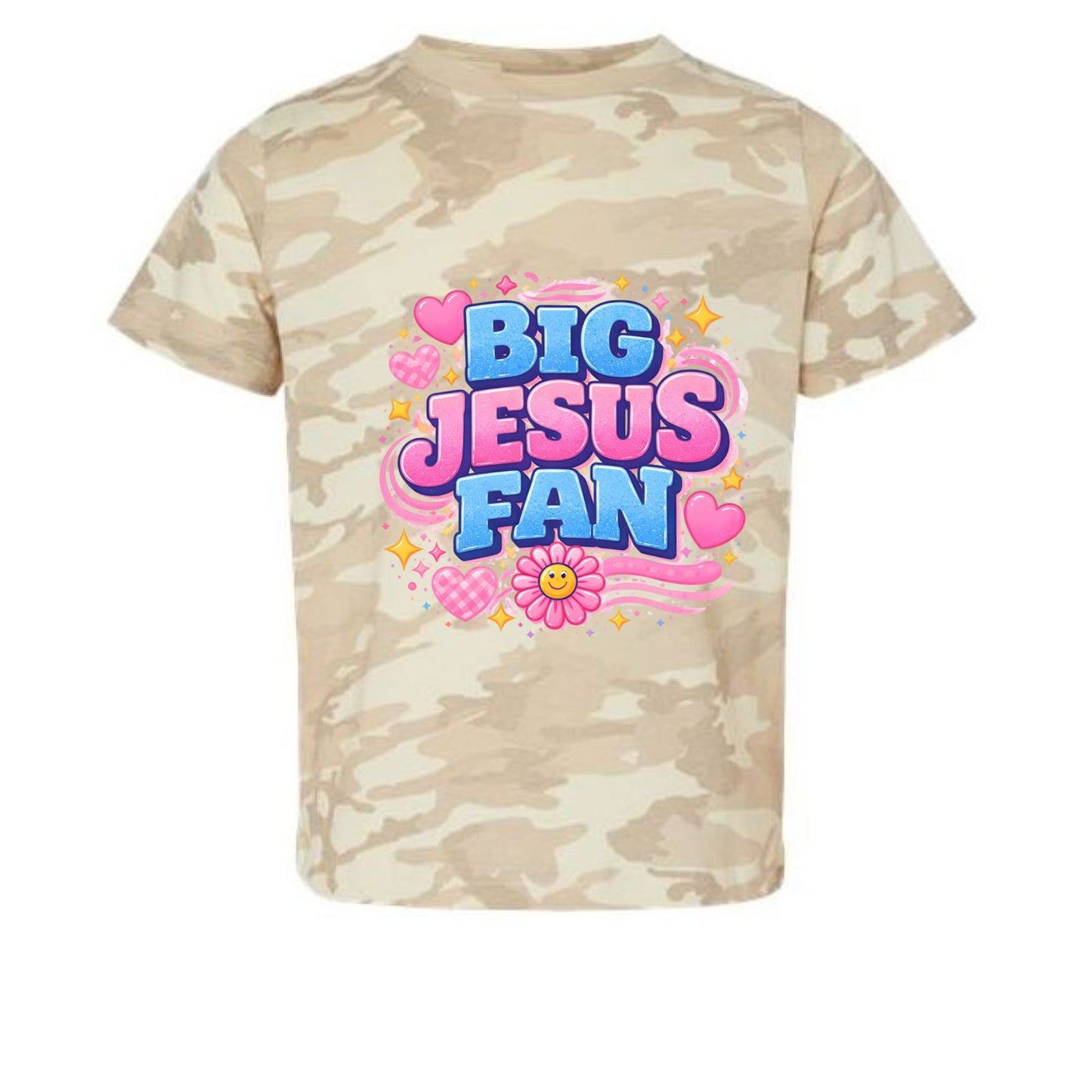 Big Jesus Fan Toddler Christian T-shirt - ClaimedbyGodDesigns