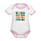 Big Plans For Me Christian Organic Contrast Short Sleeve Baby Onesie - ClaimedbyGodDesigns
