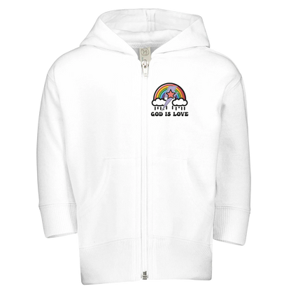 Bigger Than Christian Toddler Zip Fleece Hooded Sweatshirt - ClaimedbyGodDesigns