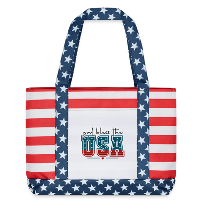 Bless The USA Patriotic Americana Tote Bag - ClaimedbyGodDesigns