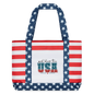 Bless The USA Patriotic Americana Tote Bag - ClaimedbyGodDesigns