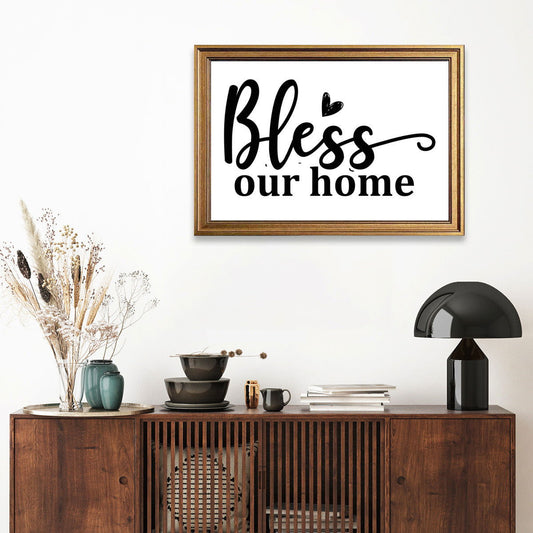 Bless our home Christian Canvas - ClaimedbyGodDesigns
