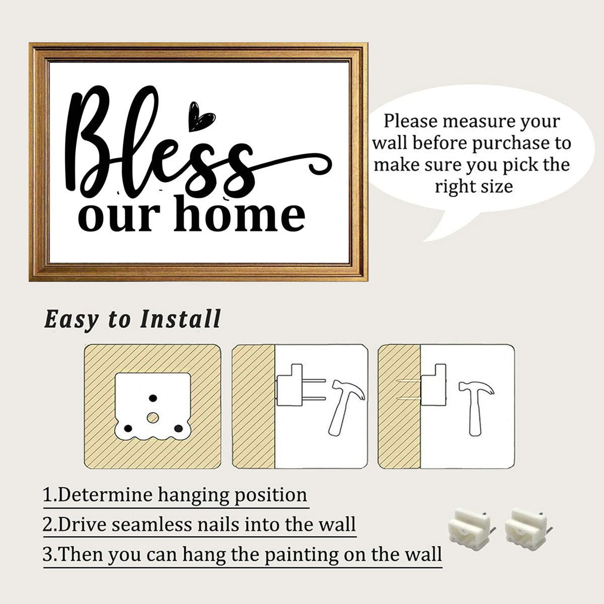 Bless our home Christian Canvas - ClaimedbyGodDesigns