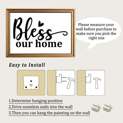 Bless our home Christian Canvas - ClaimedbyGodDesigns