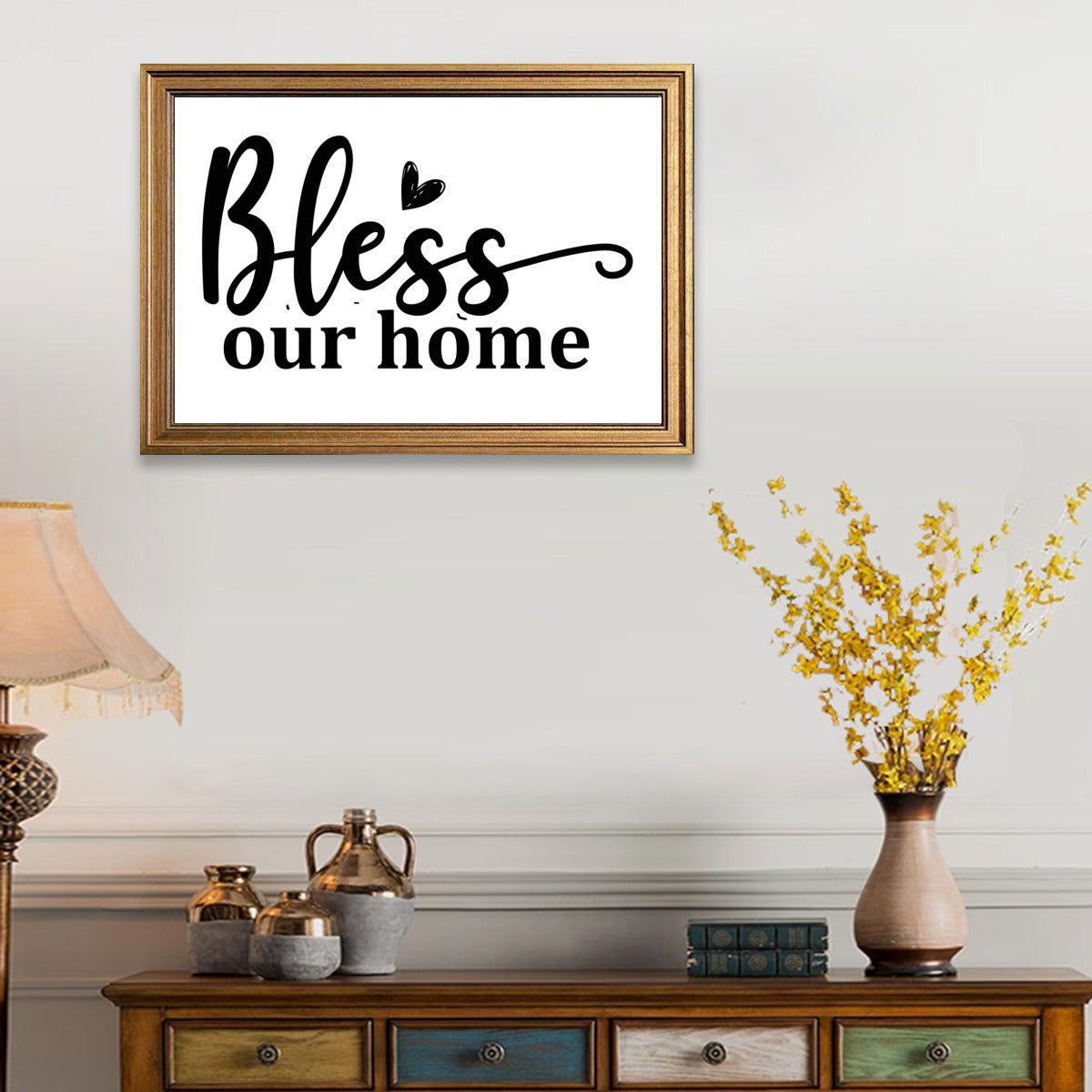 Bless our home Christian Canvas - ClaimedbyGodDesigns