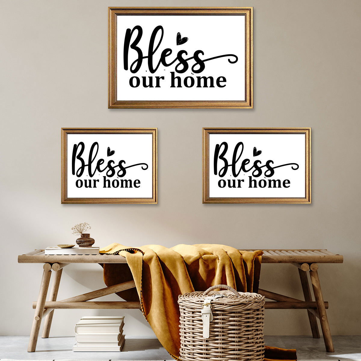 Bless our home Christian Canvas - ClaimedbyGodDesigns
