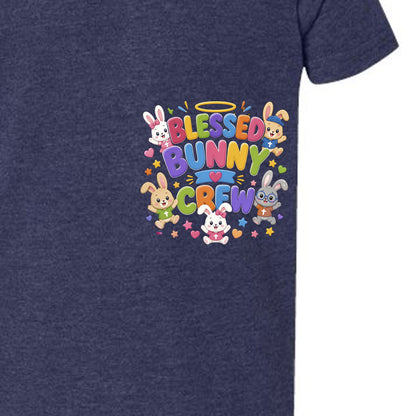 Blessed Bunny Crew Toddler Christian T-shirt - ClaimedbyGodDesigns