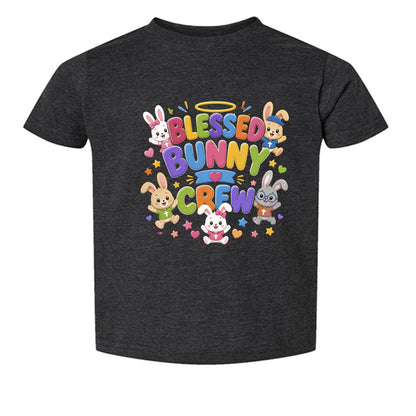Blessed Bunny Crew Toddler Christian T-shirt - ClaimedbyGodDesigns