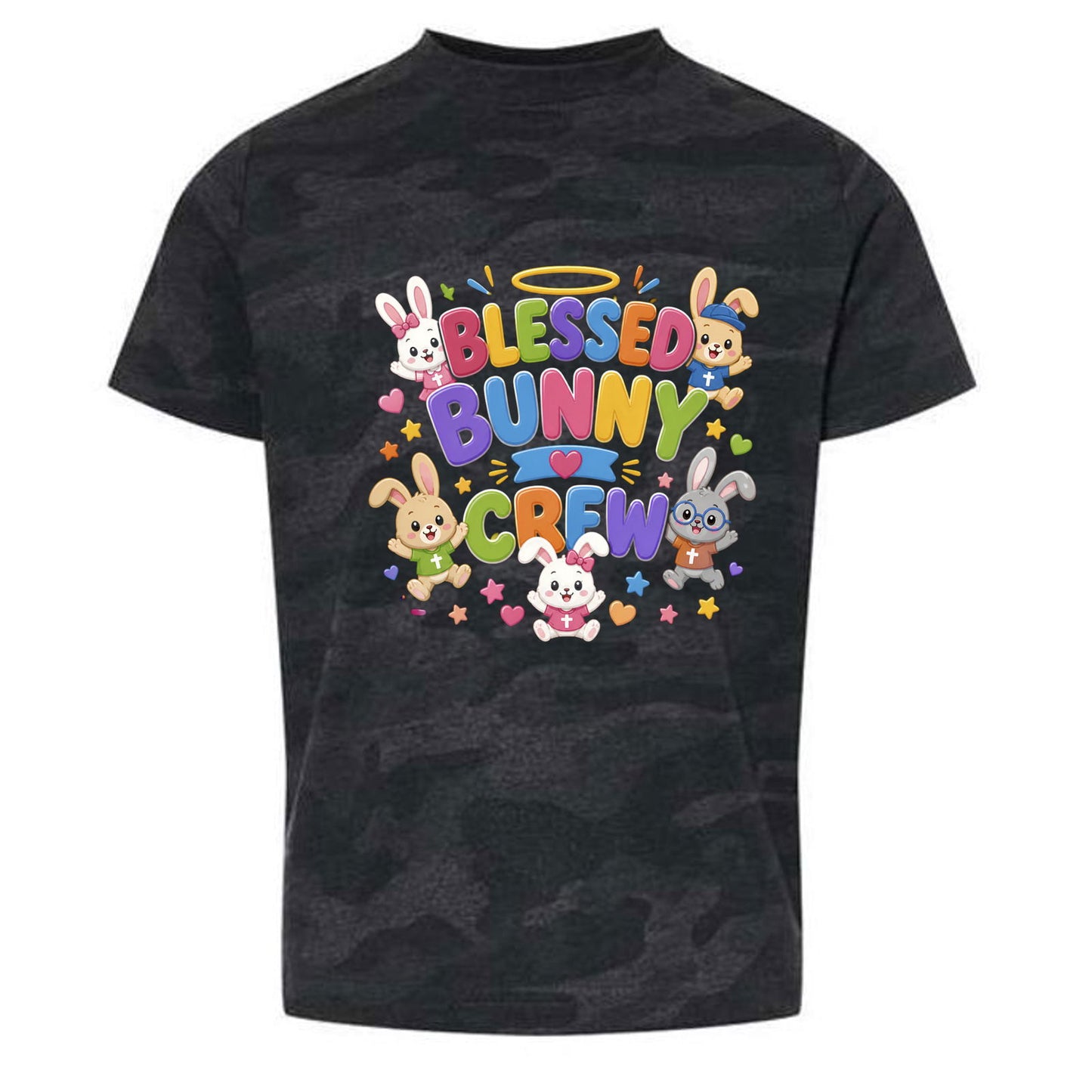 Blessed Bunny Crew Toddler Christian T-shirt - ClaimedbyGodDesigns