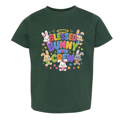 Blessed Bunny Crew Toddler Christian T-shirt - ClaimedbyGodDesigns