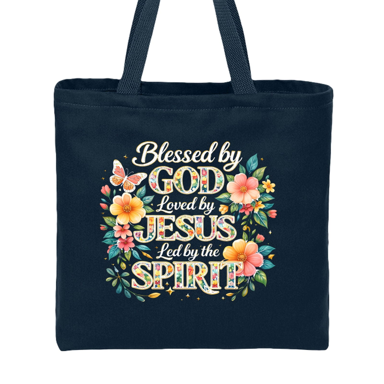 Blessed By God Christian Tote Bag - ClaimedbyGodDesigns