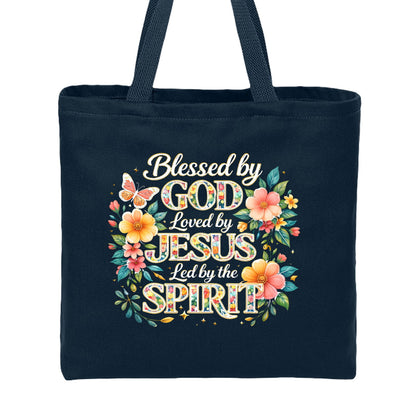 Blessed By God Christian Tote Bag - ClaimedbyGodDesigns