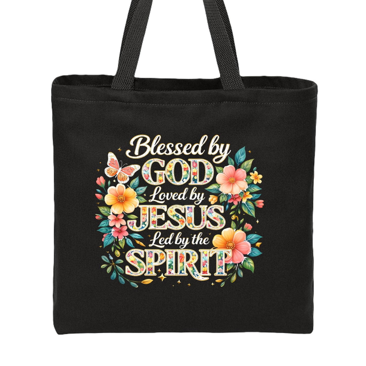 Blessed By God Christian Tote Bag - ClaimedbyGodDesigns