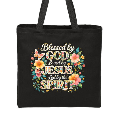 Blessed By God Christian Tote Bag - ClaimedbyGodDesigns