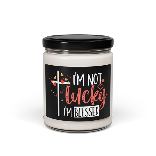 Blessed Christian Candle - 9oz Scented Soy Candle with Inspirational Quote - ClaimedbyGodDesigns