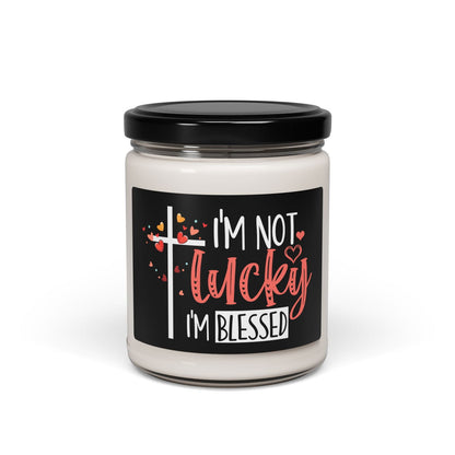 Blessed Christian Candle - 9oz Scented Soy Candle with Inspirational Quote - ClaimedbyGodDesigns