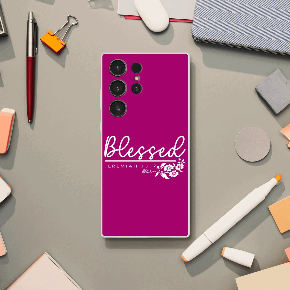 Blessed Christian Flexi Phonecase for Samsung - ClaimedbyGodDesigns