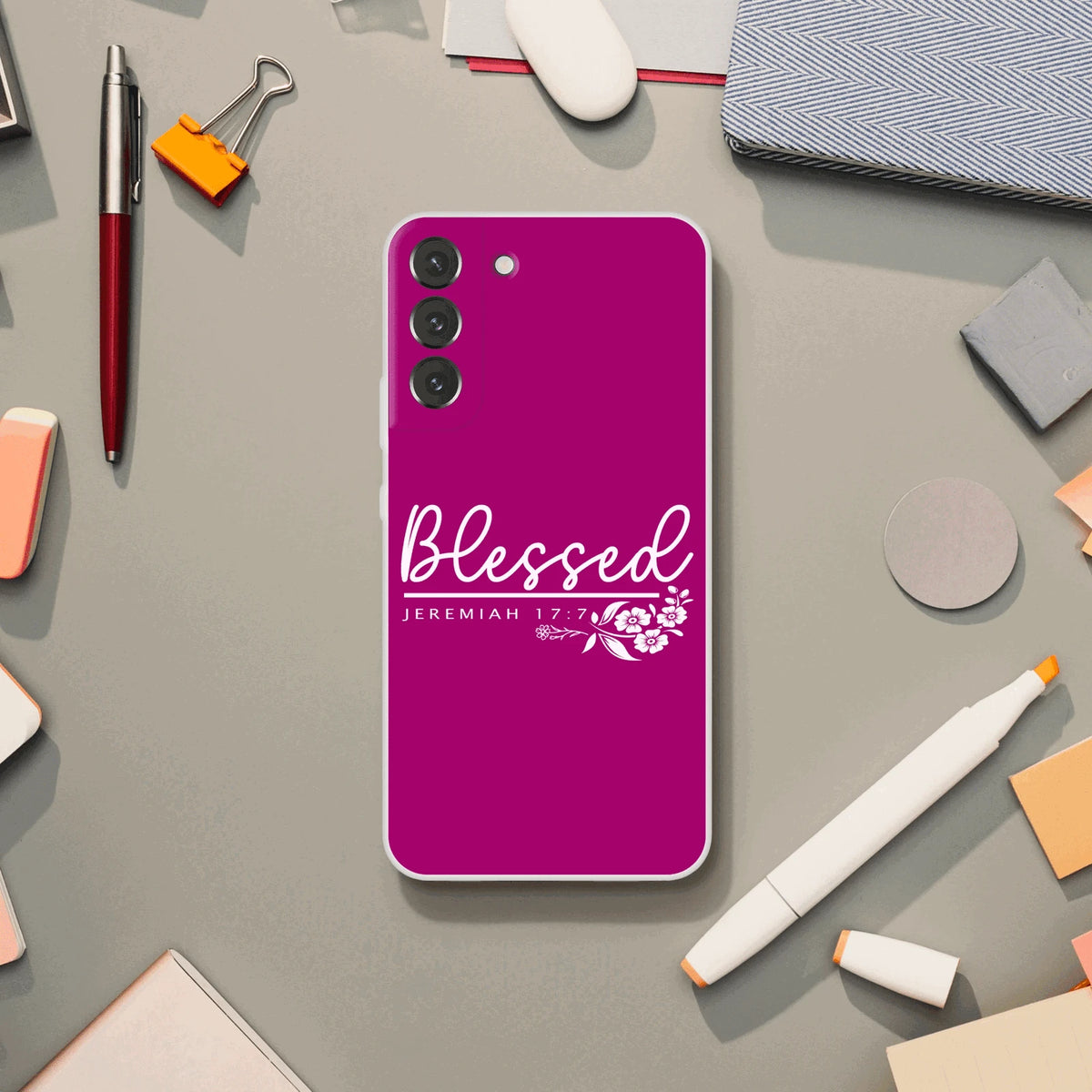 Blessed Christian Flexi Phonecase for Samsung - ClaimedbyGodDesigns