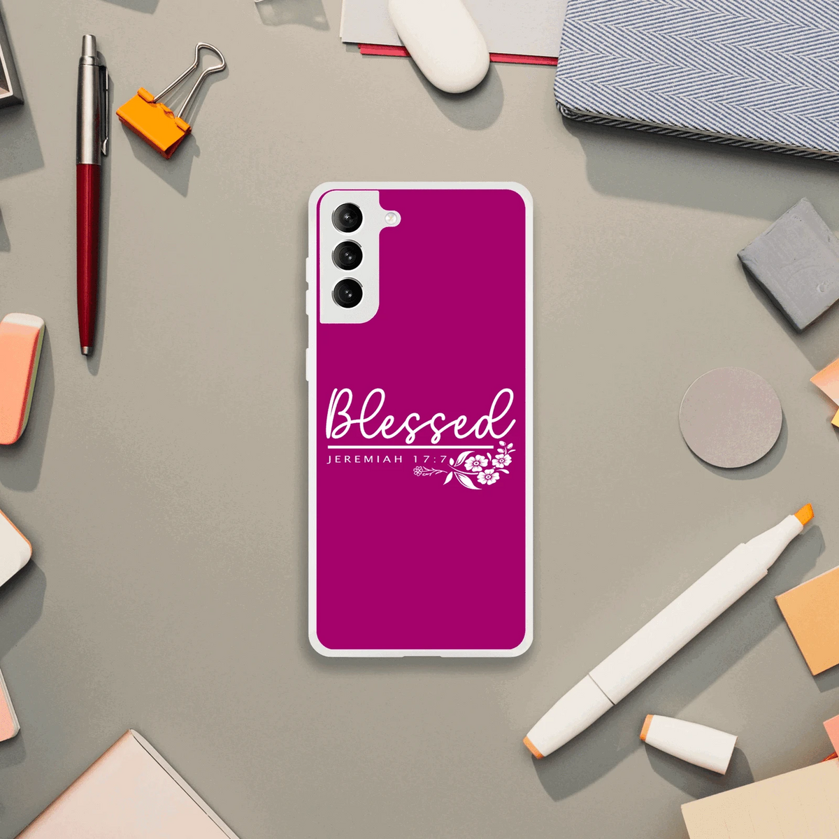 Blessed Christian Flexi Phonecase for Samsung - ClaimedbyGodDesigns