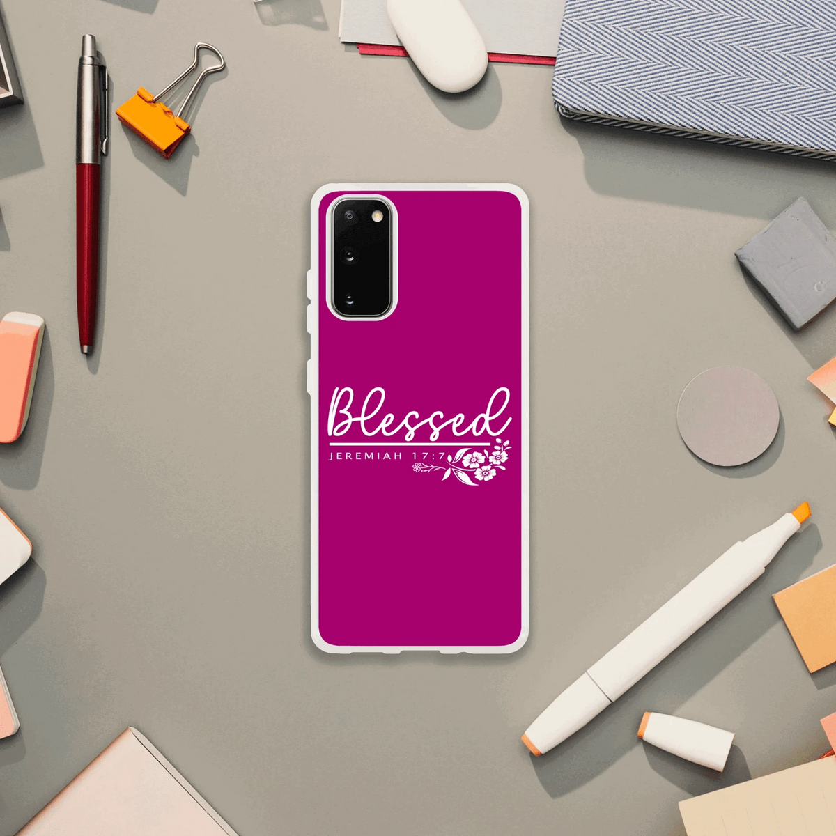 Blessed Christian Flexi Phonecase for Samsung - ClaimedbyGodDesigns