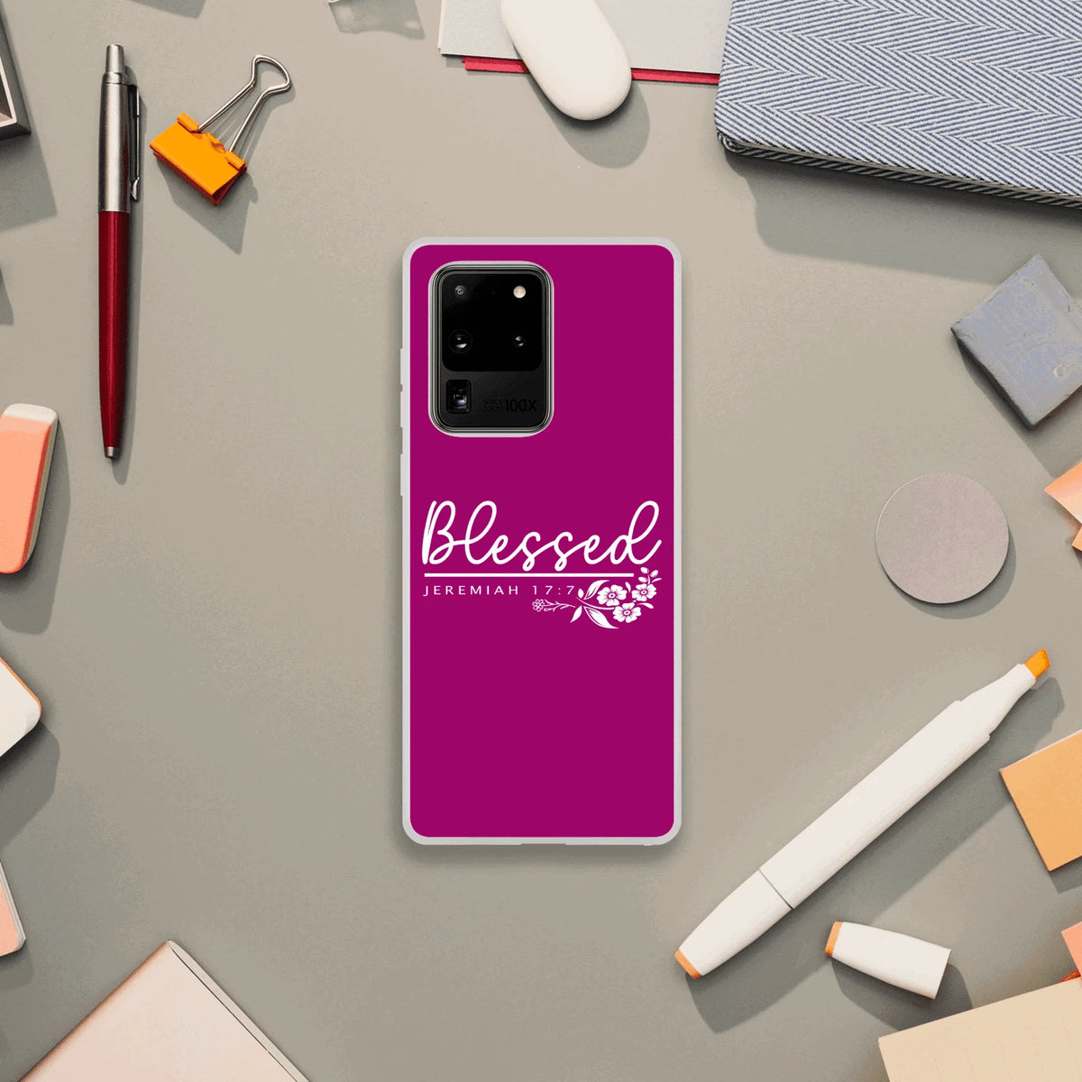 Blessed Christian Flexi Phonecase for Samsung - ClaimedbyGodDesigns