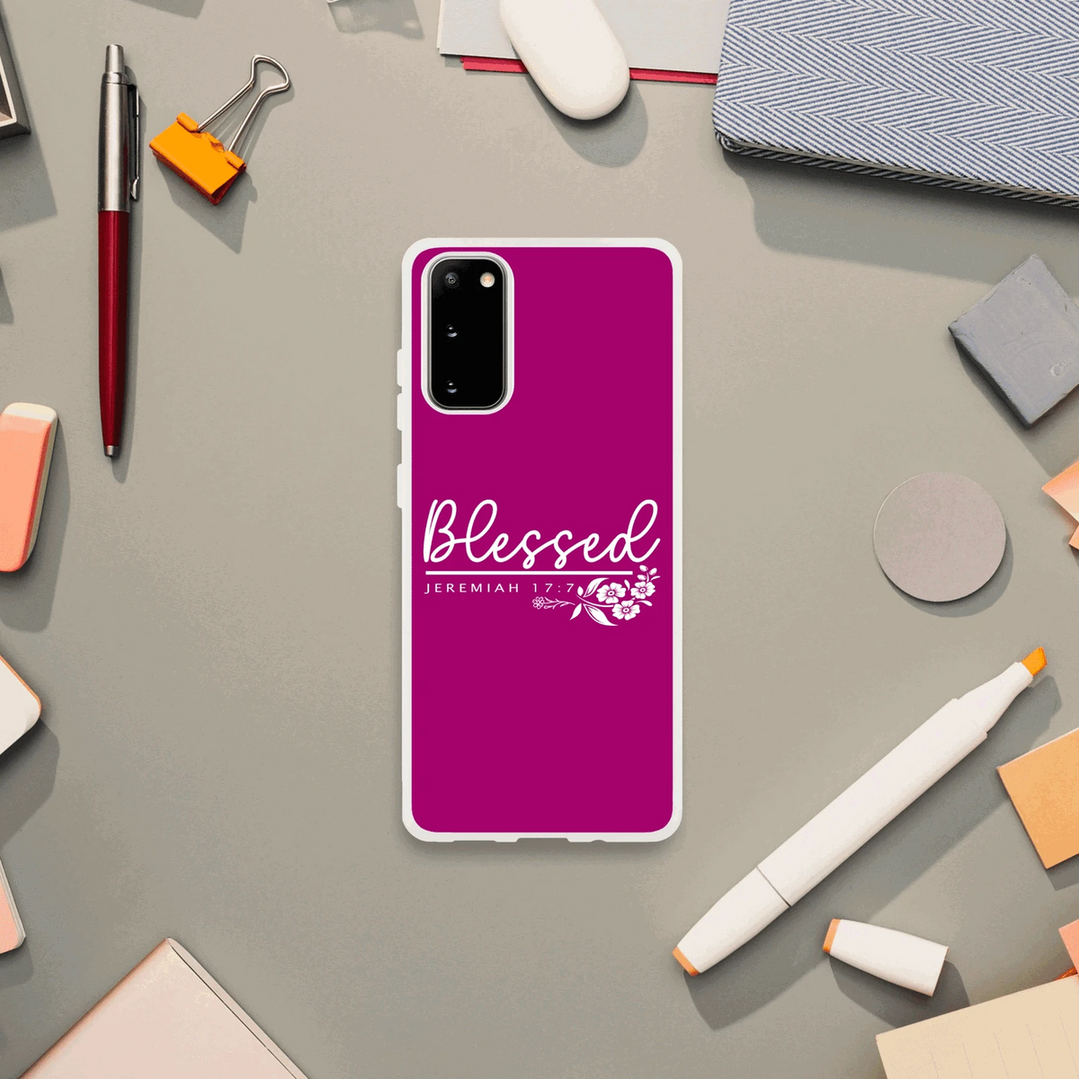 Blessed Christian Flexi Phonecase for Samsung - ClaimedbyGodDesigns