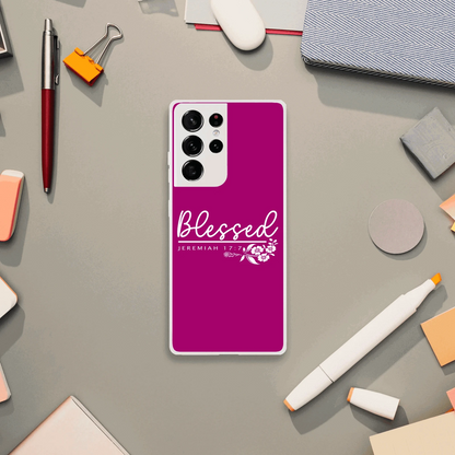 Blessed Christian Flexi Phonecase for Samsung - ClaimedbyGodDesigns
