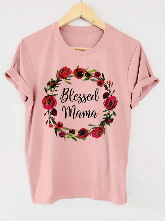 Blessed Mama Women's Christian T-shirt - ClaimedbyGodDesigns