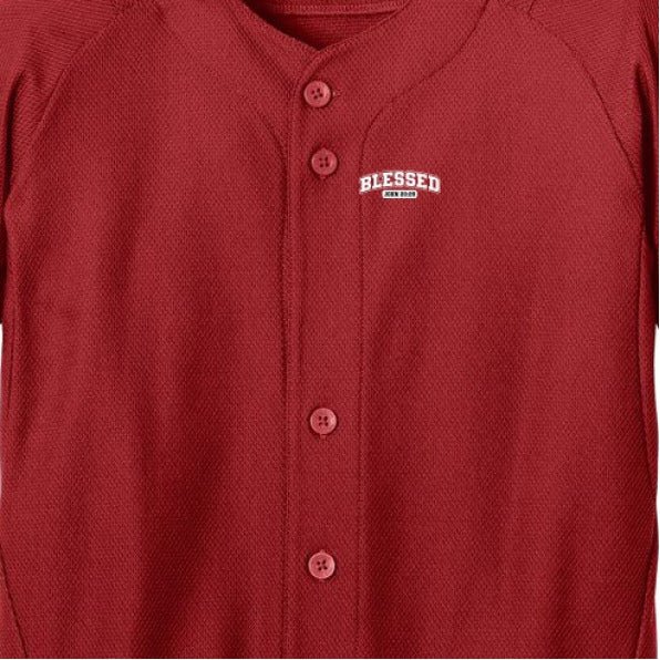 Blessed Youth Christian Full-Button Jersey - ClaimedbyGodDesigns