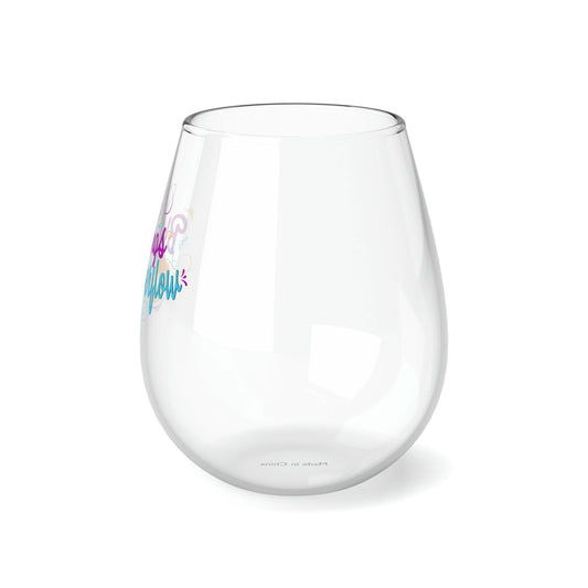 Blessings On Overflow Stemless Wine Glass, 11.75oz - ClaimedbyGodDesigns